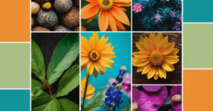 article feature image showing a collage of rocks and flowers